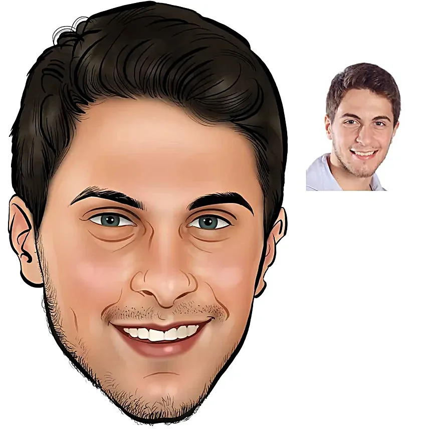 Online Romatic Caricature Frame