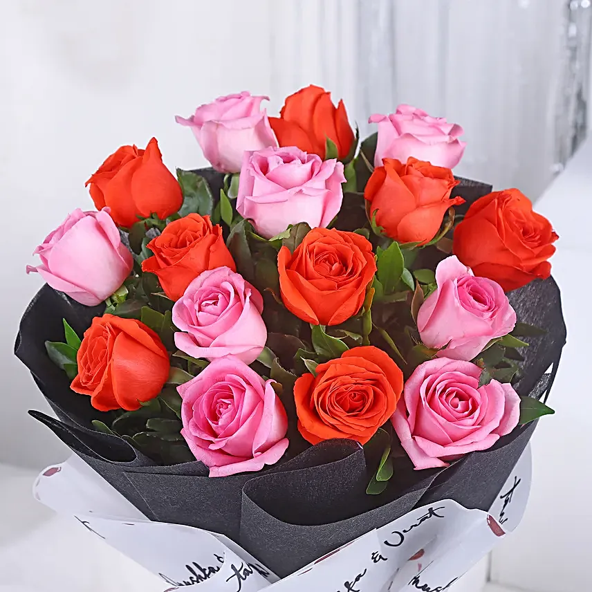 Personalised Couple Love Bouquet N Sumptuous Cake