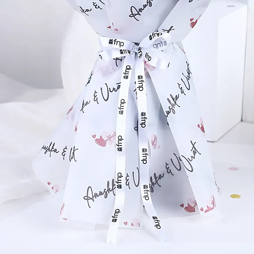 Personalised Couple Love Bouquet N Sumptuous Cake