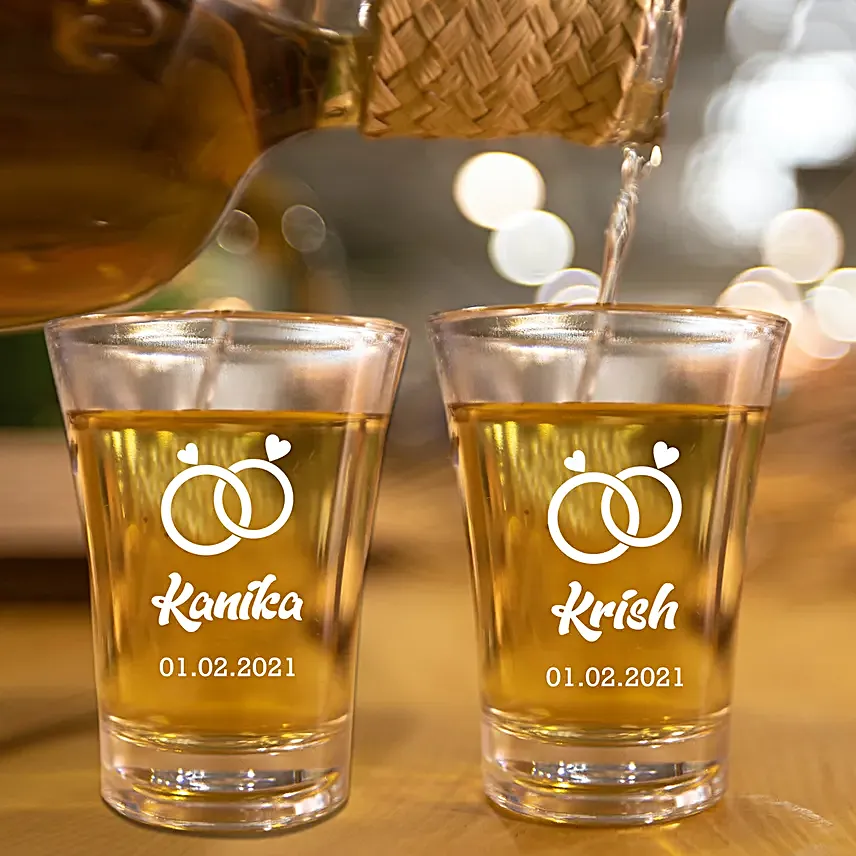 Personalised Couple Shot Glasses Set Of 2