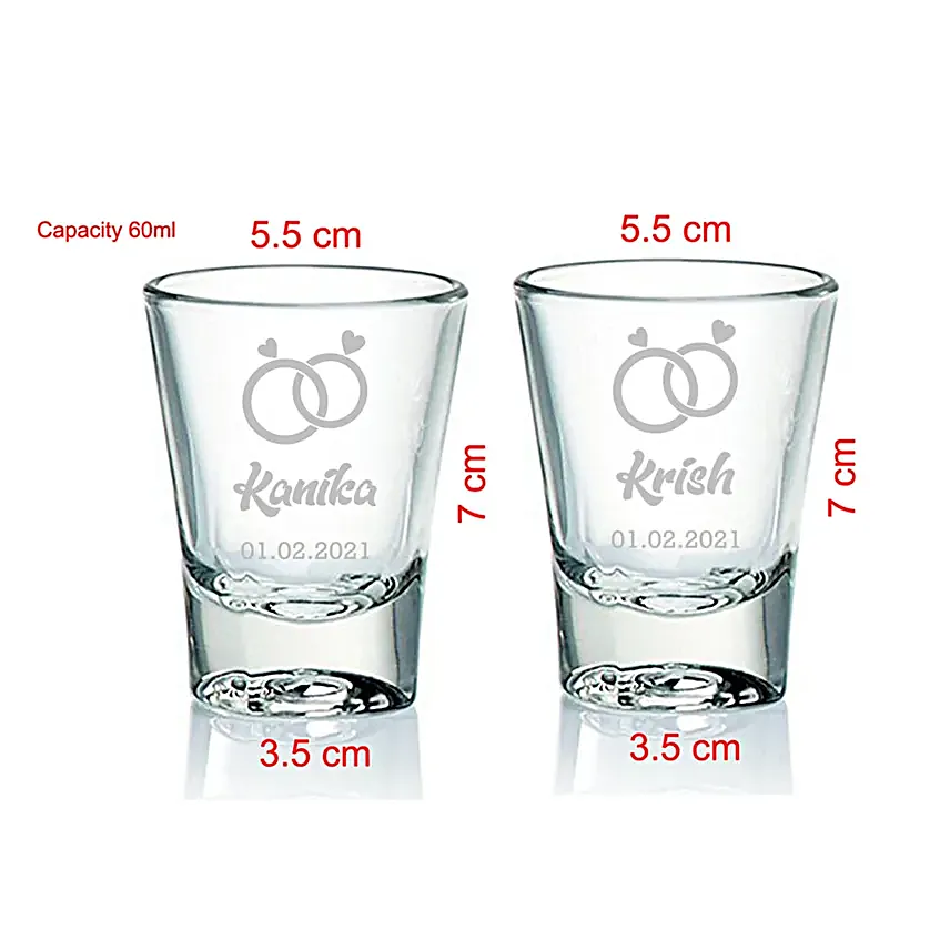 Personalised Couple Shot Glasses Set Of 2