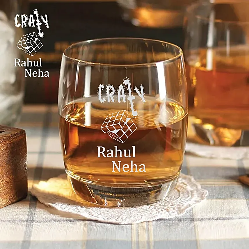 personalised glass set of 2 for parents