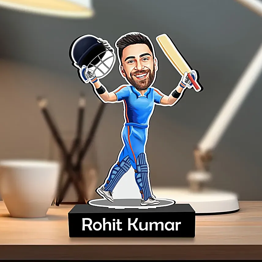 Personalised Cricket Champion Caricature