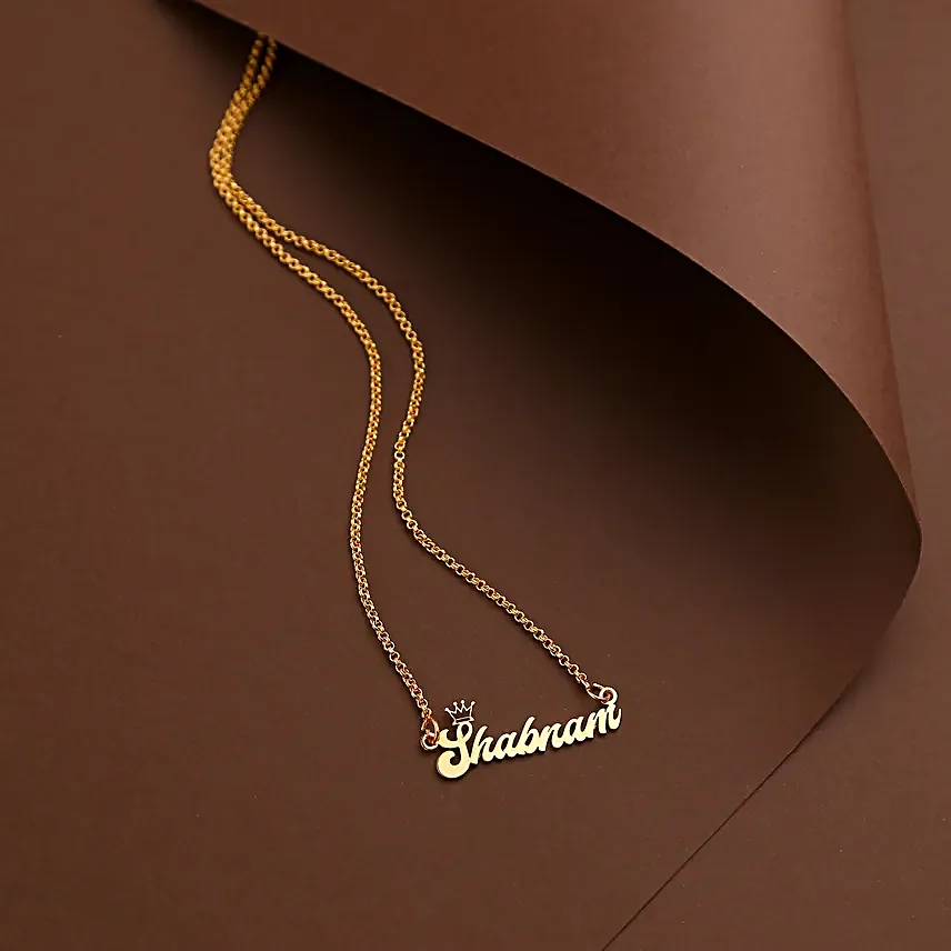 Personalised Crown Name Necklace