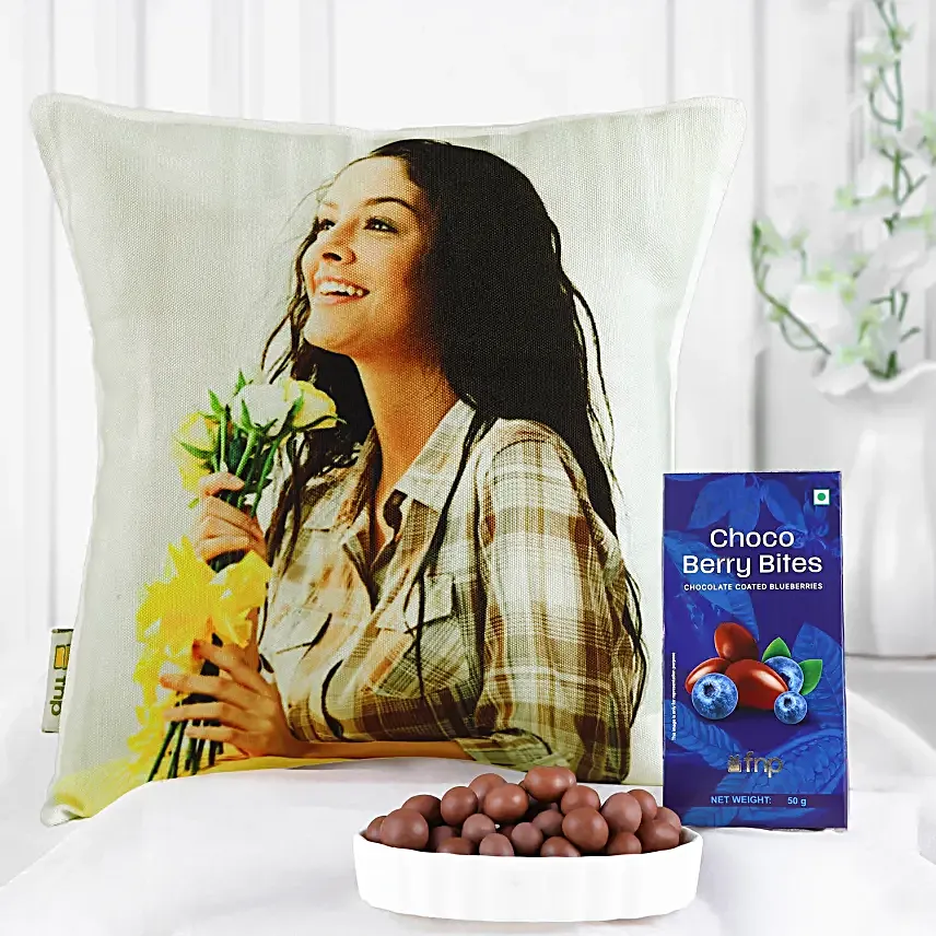 Personalised Cushion N Choco Moments Combo