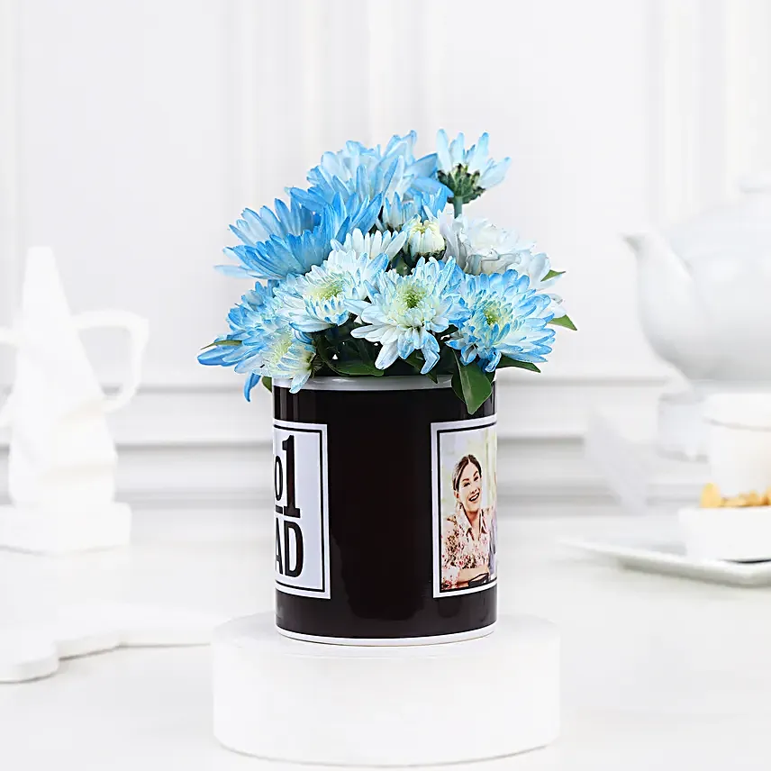 Personalised Daisy Flowers Mug Arrangement