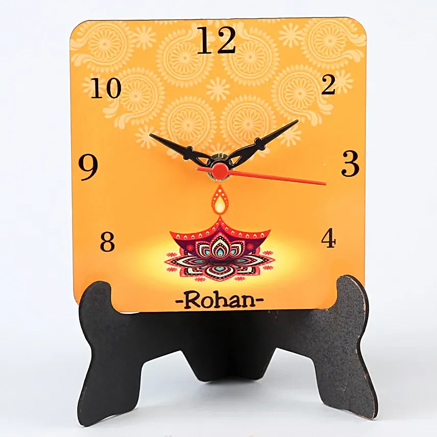 Personalised Diwali Table Clock Hand Delivery