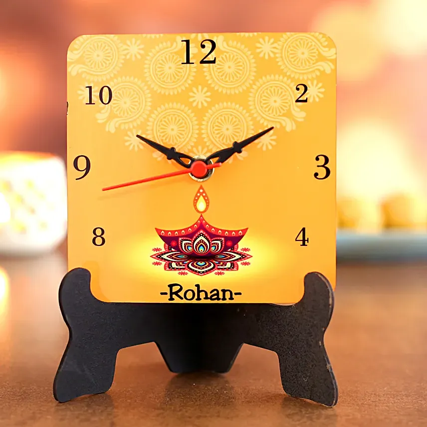 Personalised Diwali Table Clock