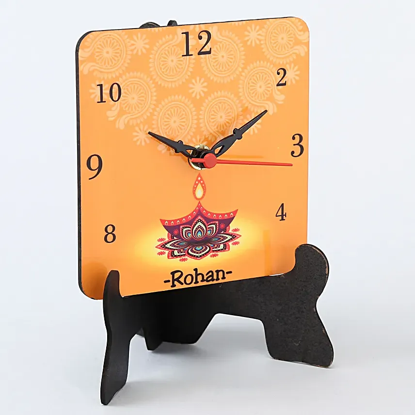 Personalised Diwali Table Clock