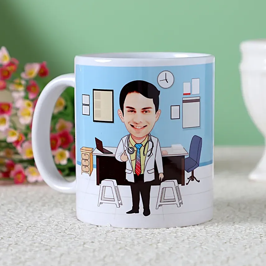 doctor caricature mug for friend