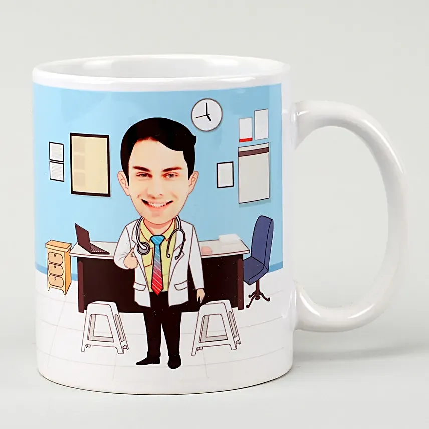 doctor caricature mug for friend