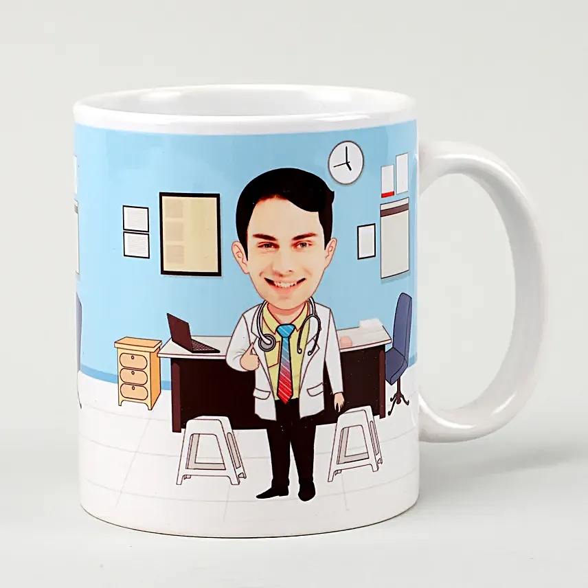 doctor caricature mug for friend