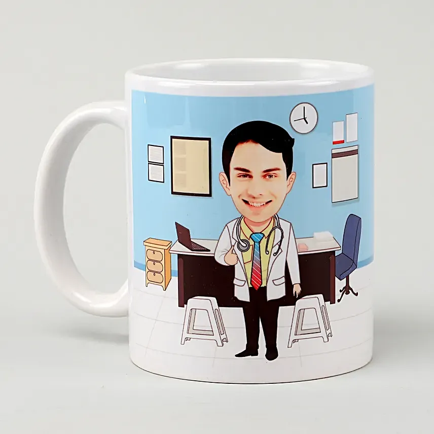 doctor caricature mug for friend