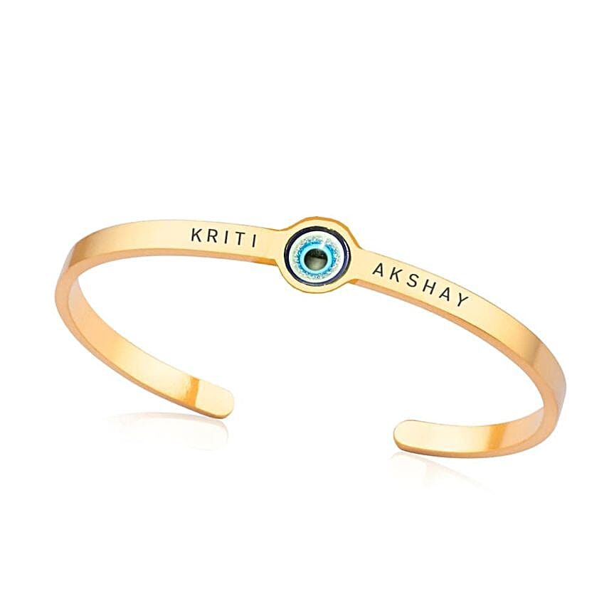 Personalised Evil Eye Gold Touch Bracelet