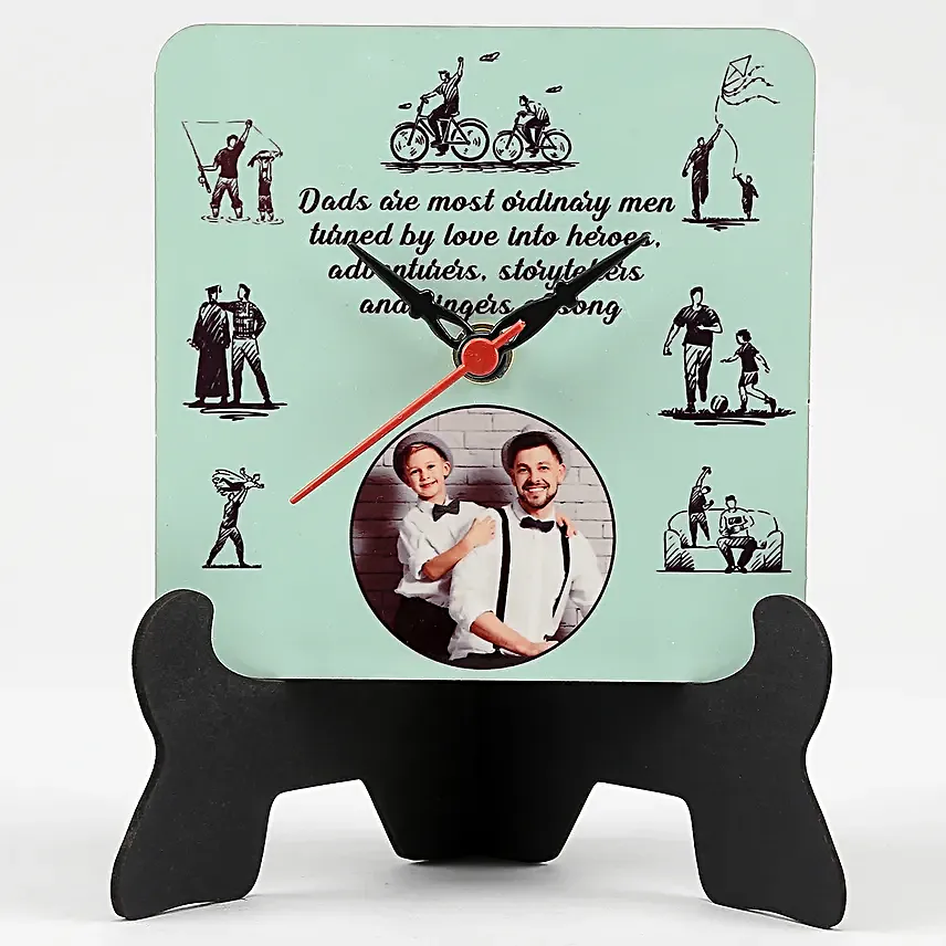 Personalised Father's Day Table Clock- Hand Delivery