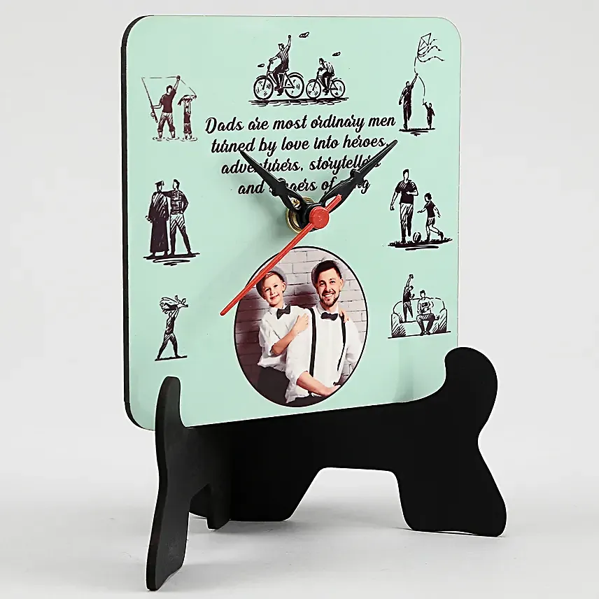 Personalised Father's Day Table Clock- Hand Delivery