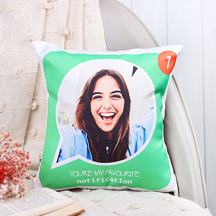 Personalised Favourite Notification Cushion