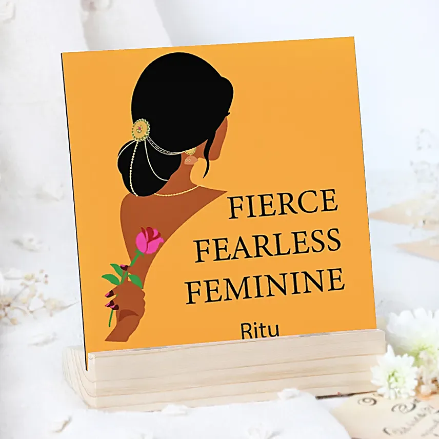 Personalised Fierce Woman Floral Gift Combo