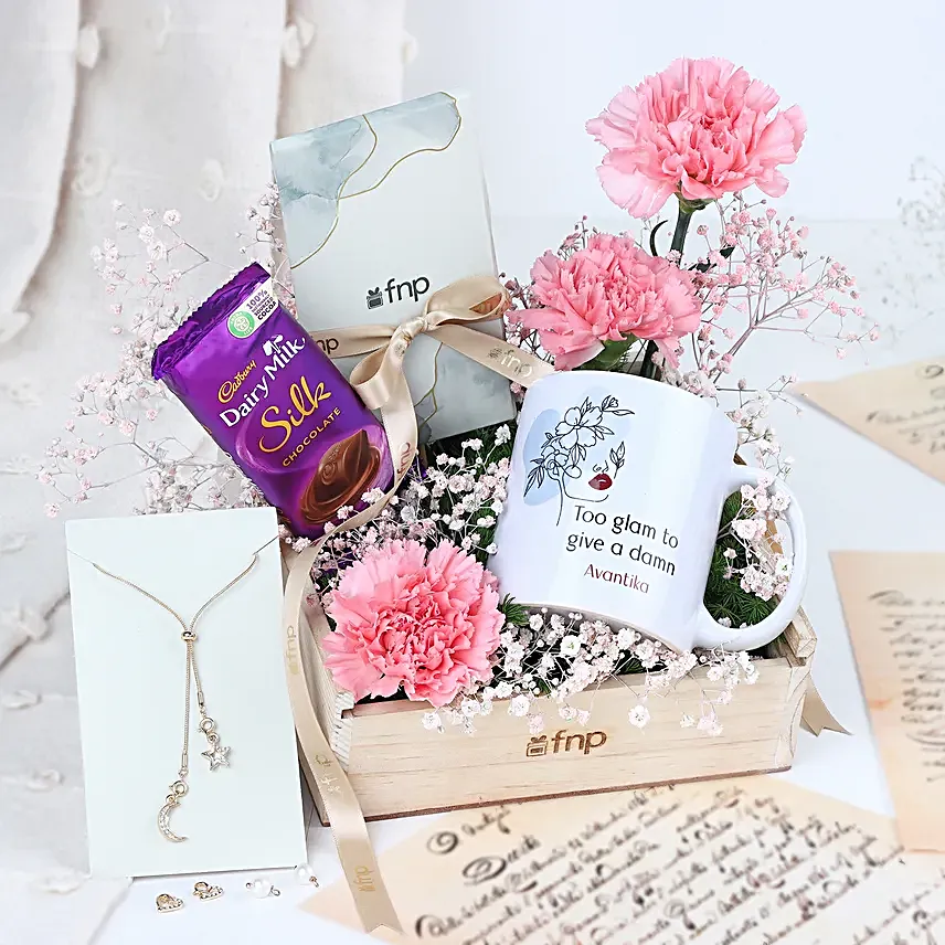 Personalised Floral Symphony Gift Basket