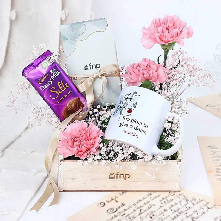 Personalised Floral Symphony Gift Basket