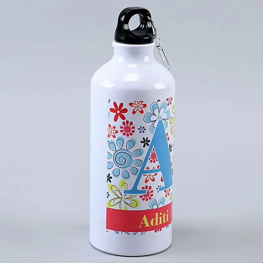 Personalised Floral Water Bottle- Hand Delivery