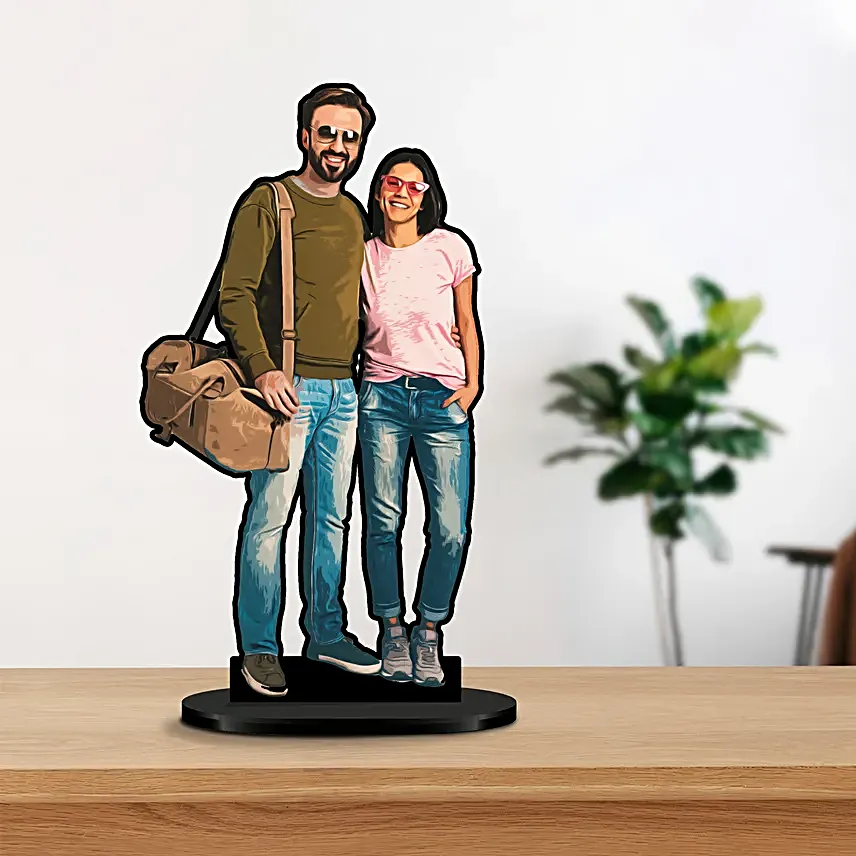 Personalised Forever Love Couple Caricature Gift