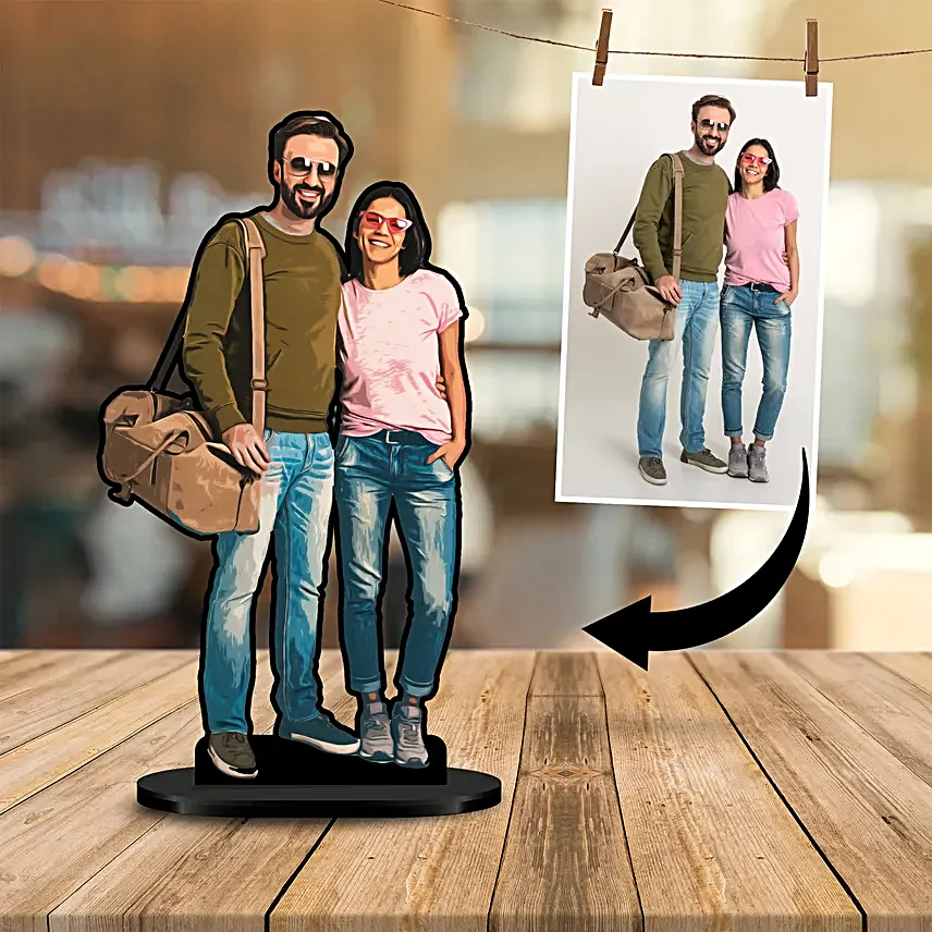 Personalised Forever Love Couple Caricature Gift