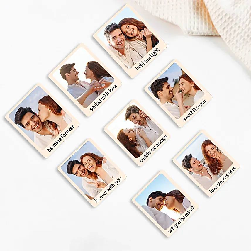 Personalised Forever Love Fridge Magnet Set of 8