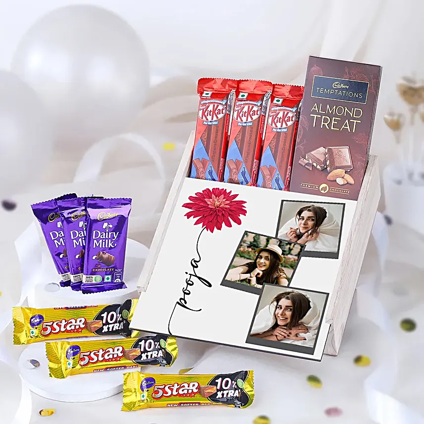 Personalised Frame N Chocolate Hamper