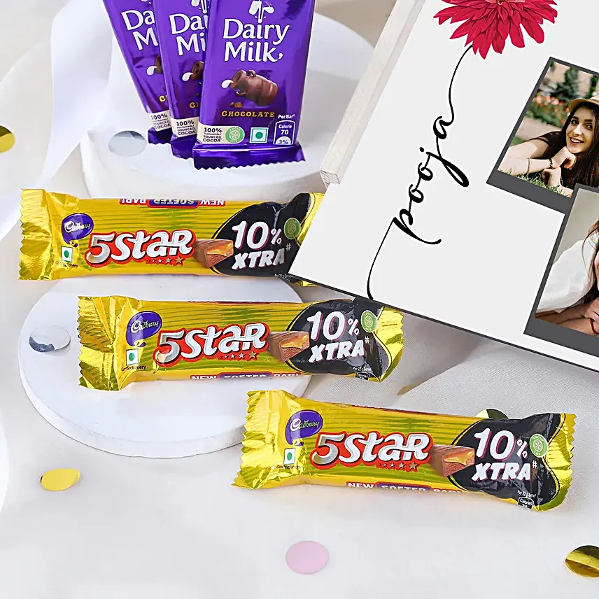 Personalised Frame N Chocolate Hamper