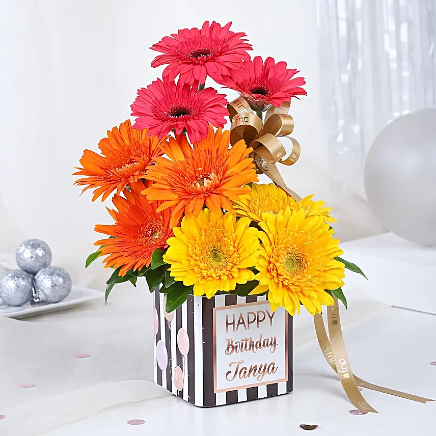 Personalised Gerbera Birthday Bliss