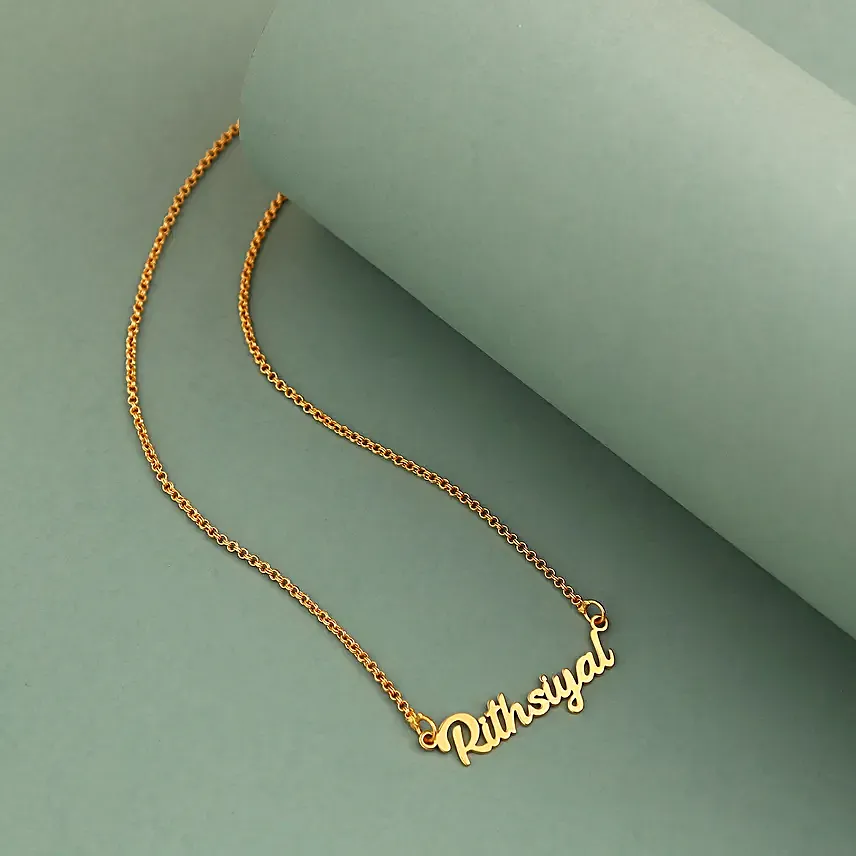 Personalised Gold Plated Name Necklace