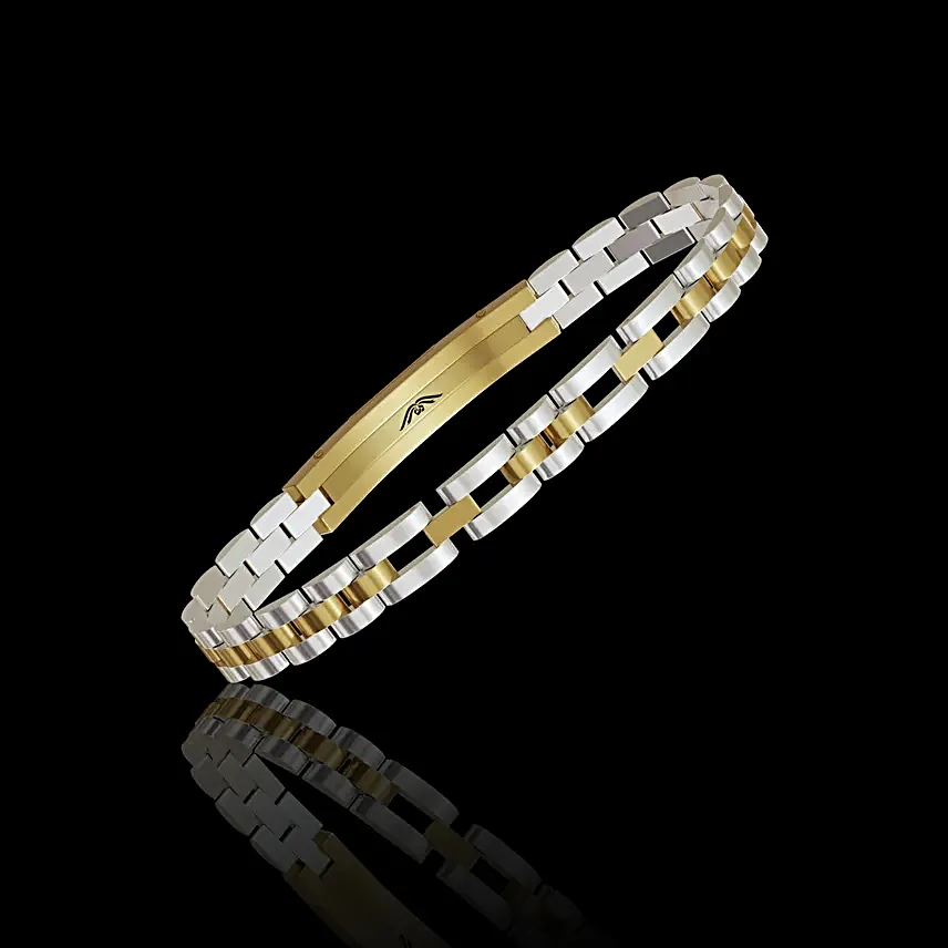 Personalised Gold Silver Hues Bracelet
