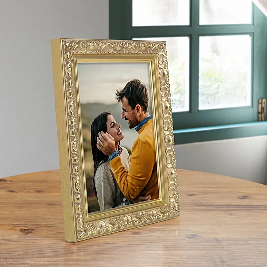 Personalised Gold Toned Table Top Photo Frame