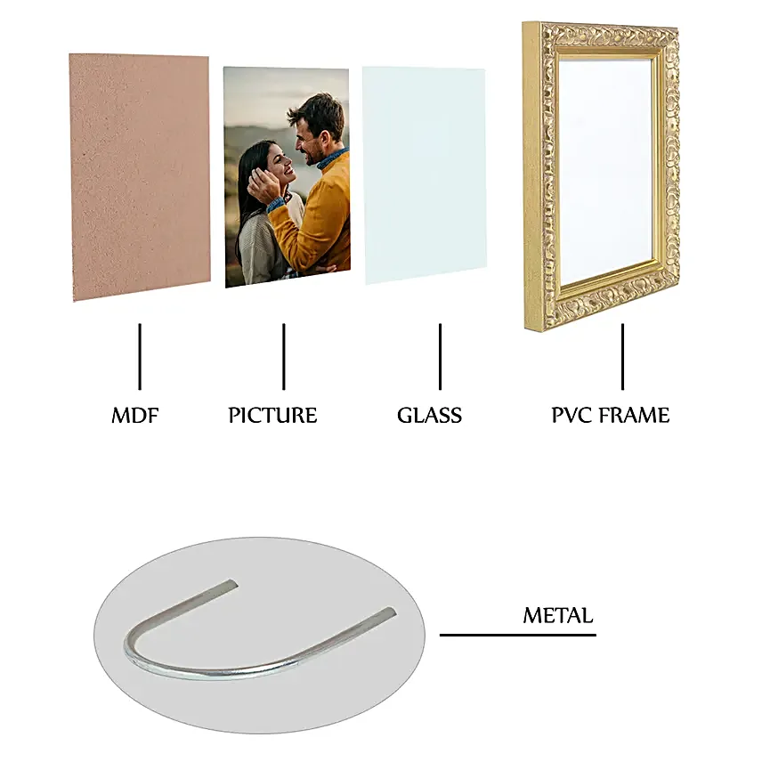 Personalised Gold Toned Table Top Photo Frame