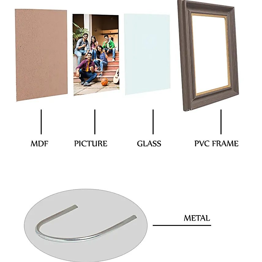 Personalised Golden Textured Photo Frame