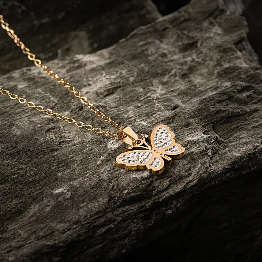 Personalised Gorgeous Butterfly Bling Pendant