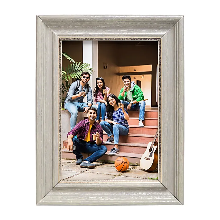 Personalised Grey Wooden Table Top Photo Frame