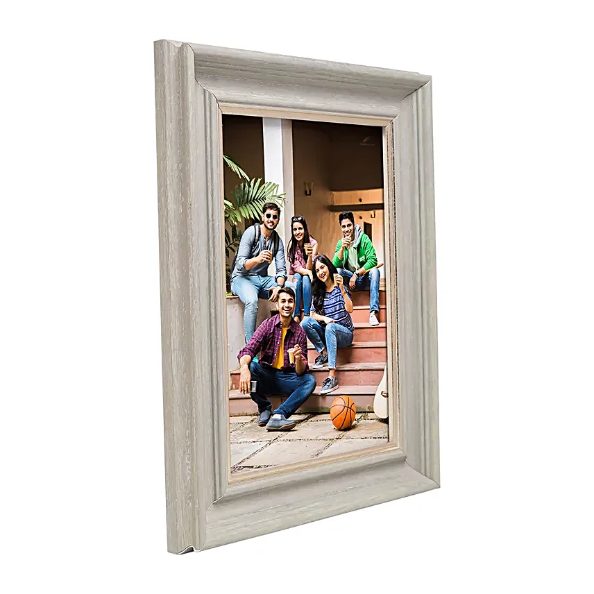 Personalised Grey Wooden Table Top Photo Frame