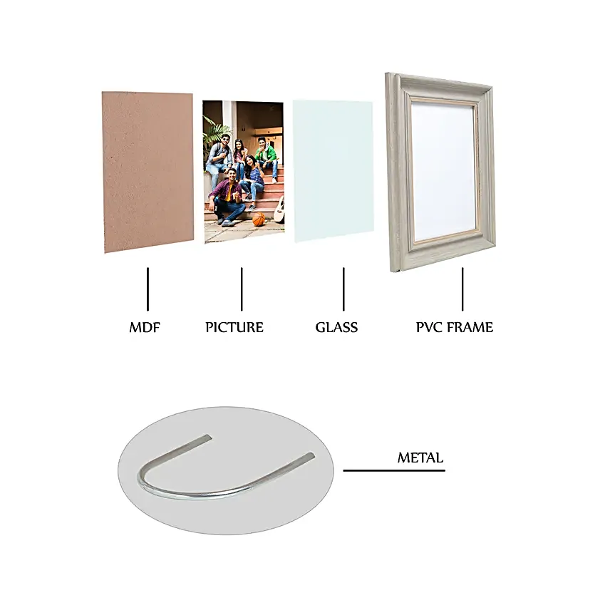 Personalised Grey Wooden Table Top Photo Frame