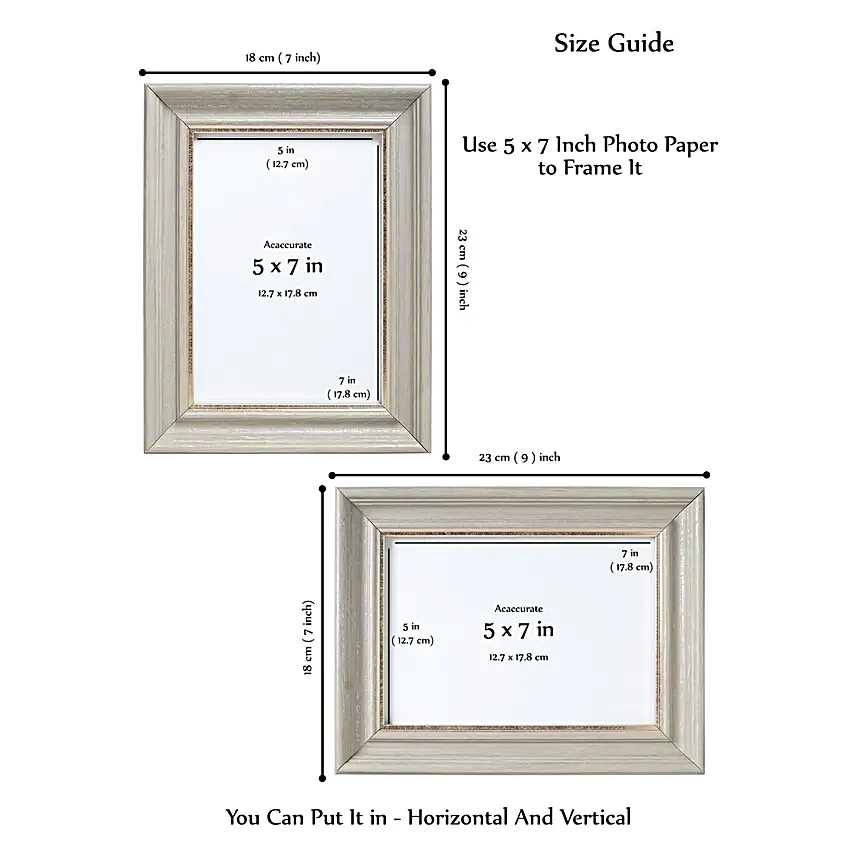 Personalised Grey Wooden Table Top Photo Frame