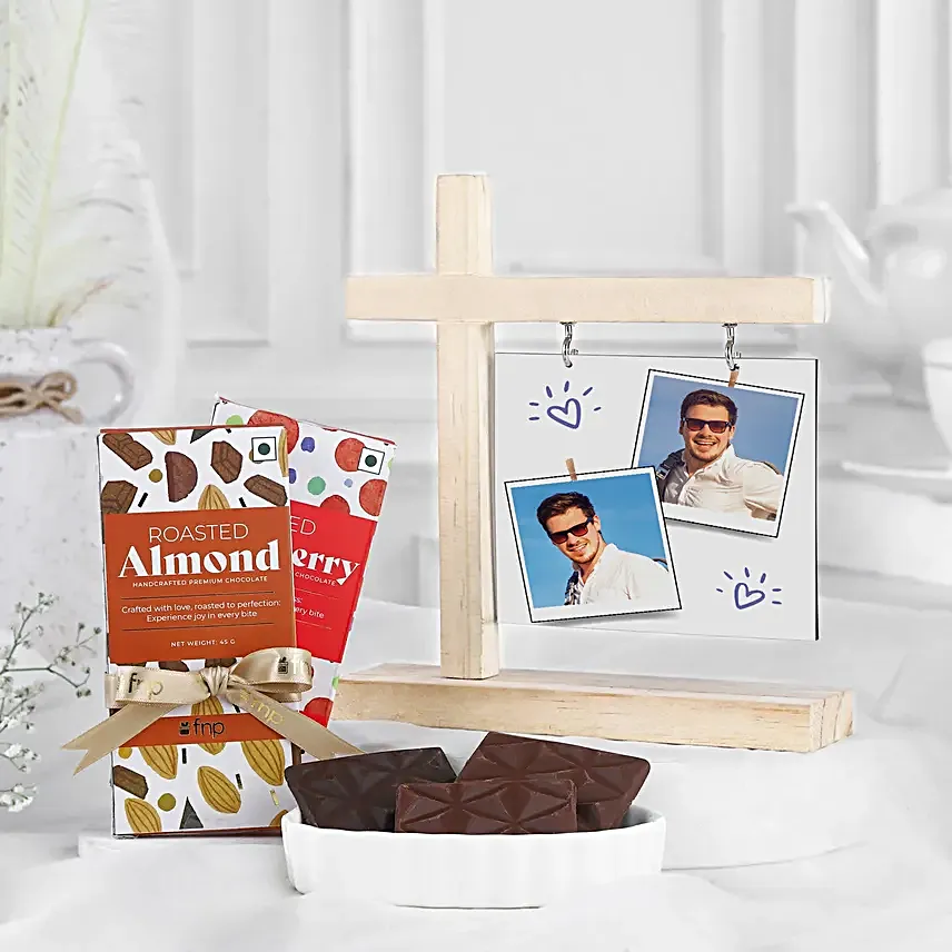 Personalised Hanging Frame N Chocolate Combo