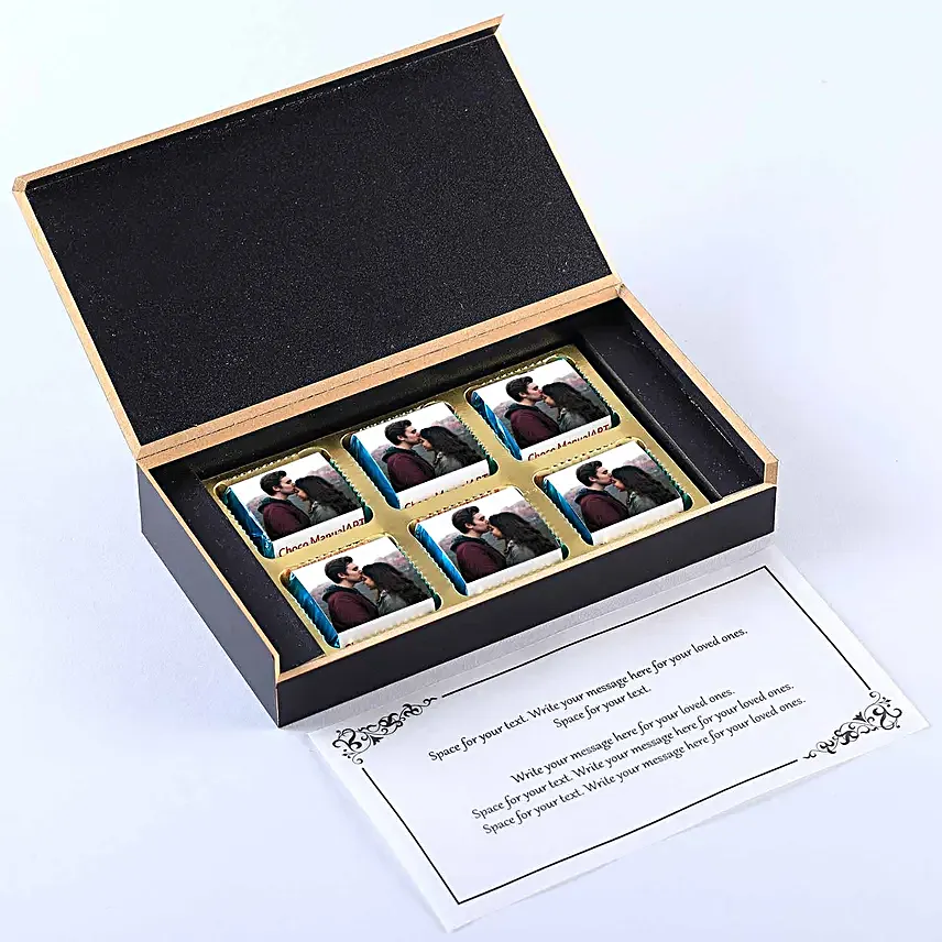 Personalised Happy Anniversary Chocolate Box 6 Pcs