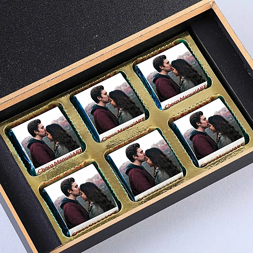 Personalised Happy Anniversary Chocolate Box 6 Pcs