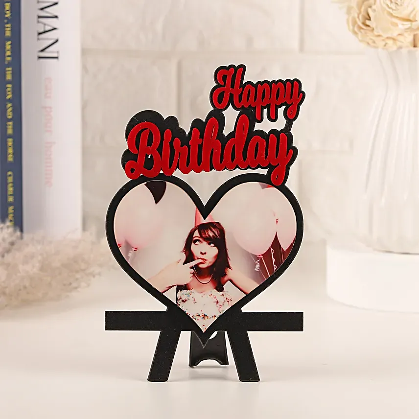 Personalised Happy Birthday Heart Table Top