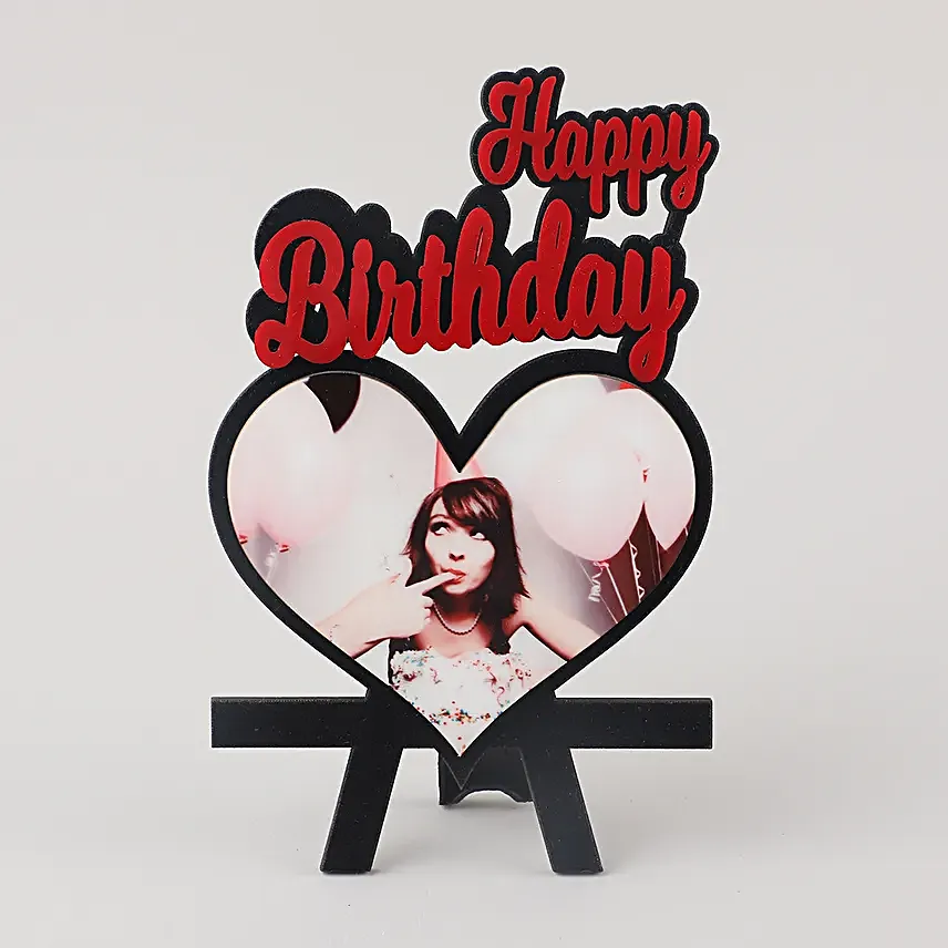 Personalised Happy Birthday Heart Table Top