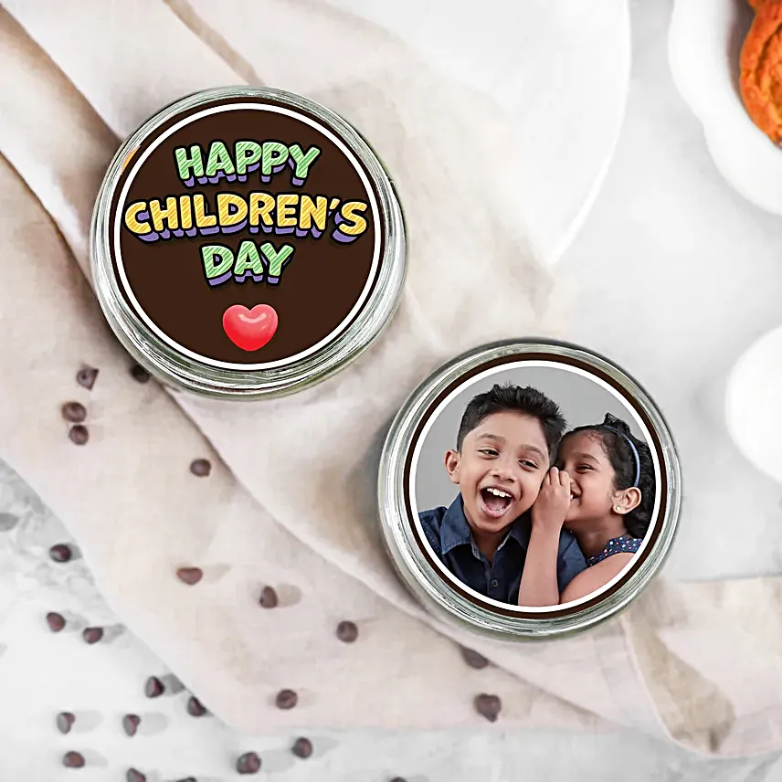 Personalised Happy Childrens Day Jar Cake