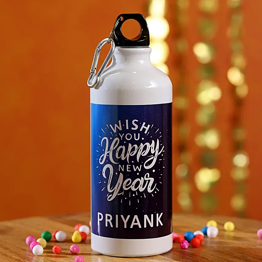 personalised water bottle for new year