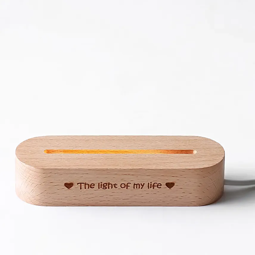 Personalised Hearty Love Photo Glow Lamp