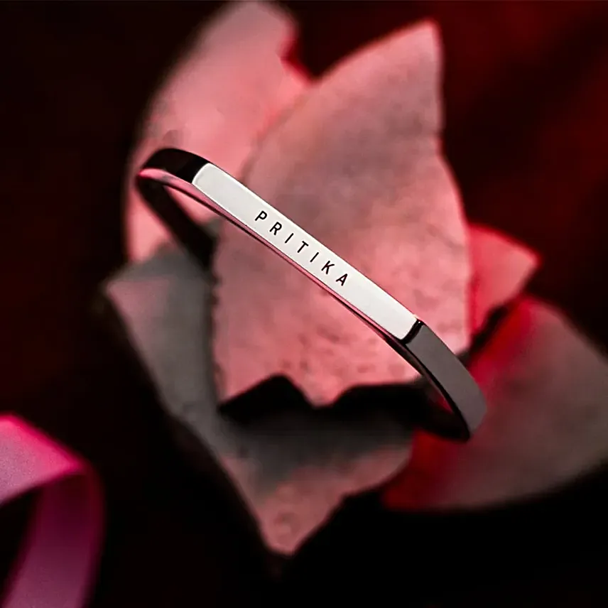 Personalised Iconic Touch Silver Bracelet